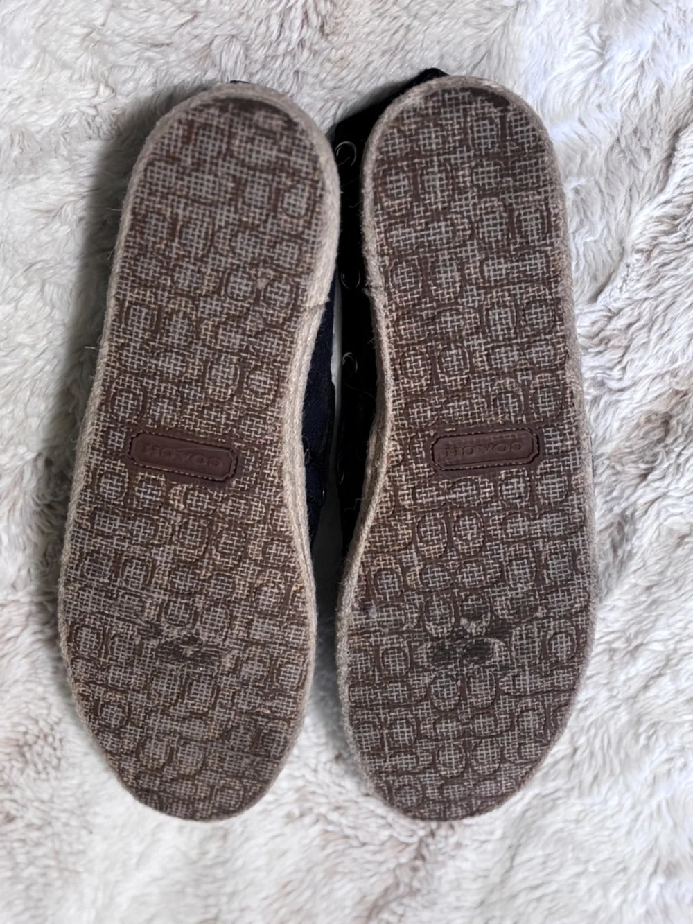Coach Mellow Signature Jacquard Logo Espadrilles Flats Size 10